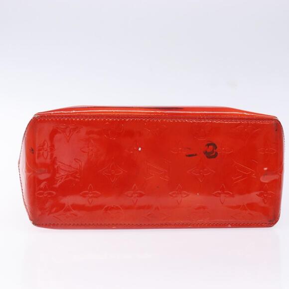LOUIS VUITTON Monogram Vernis Reade PM Hand Bag Red Rouge M91088 - Picture 9 of 12